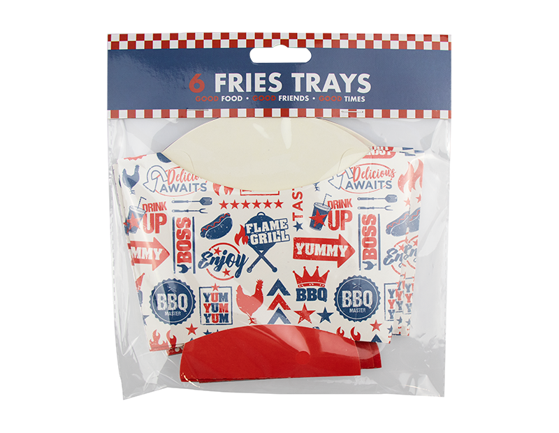 BBQ Fries Trays - 6 Pack