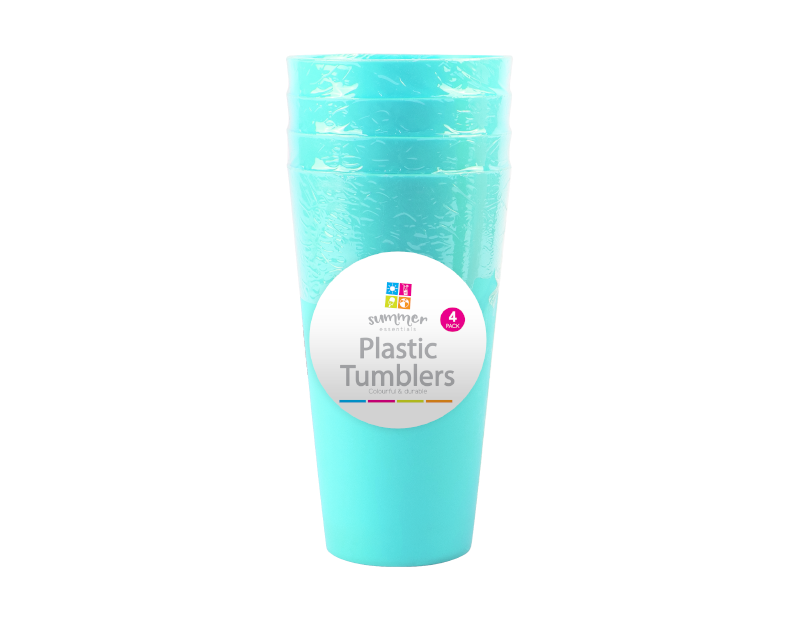 Tall Plastic Tumblers - 4 Pack Tall Plastic Tumblers