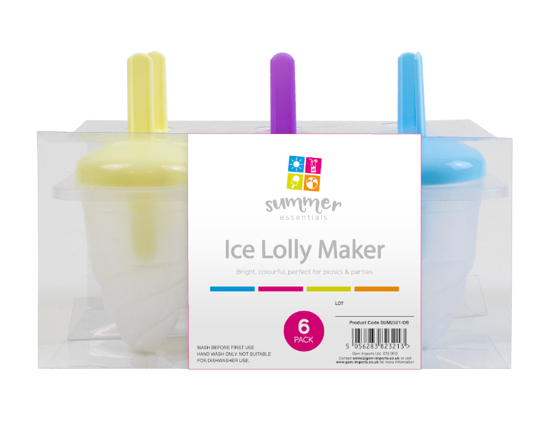 Ice Lolly Maker - 6 Pack Ice Lolly Maker