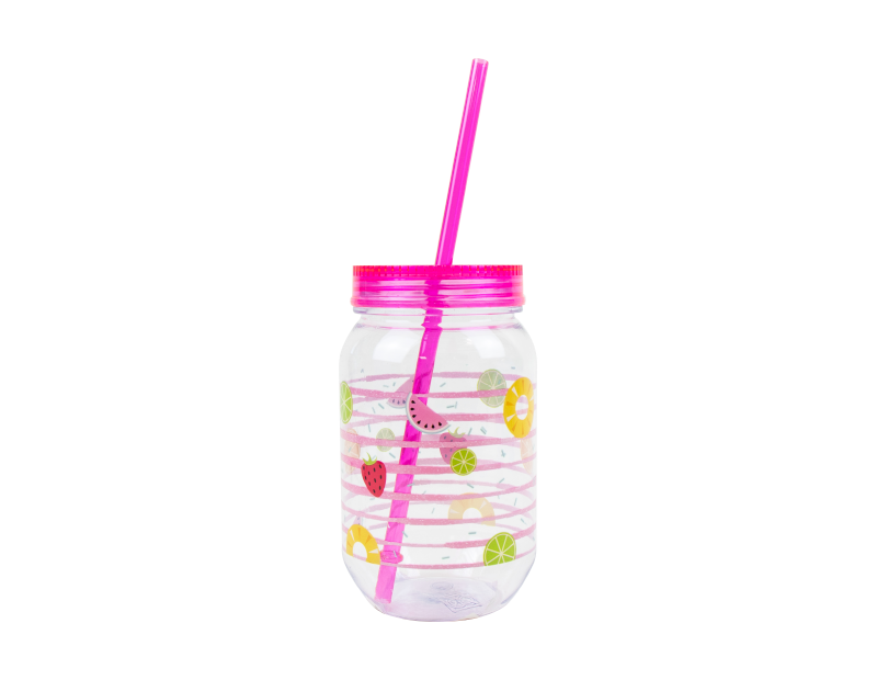 Mason Drinking Jar & Straw 500ml Mason Drinking Jar & Straw 500ml