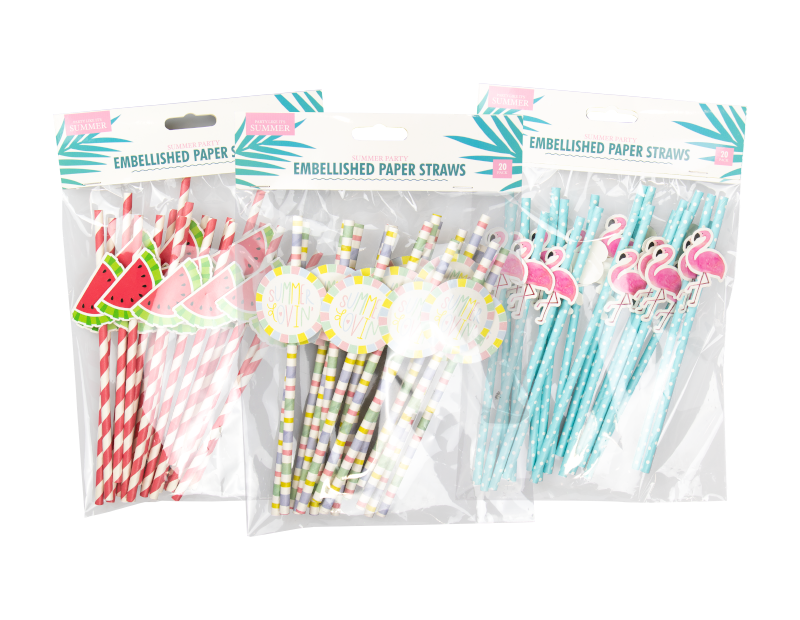 Summer Party Straws - 20 Pack Summer Party Straws - 20 Pack