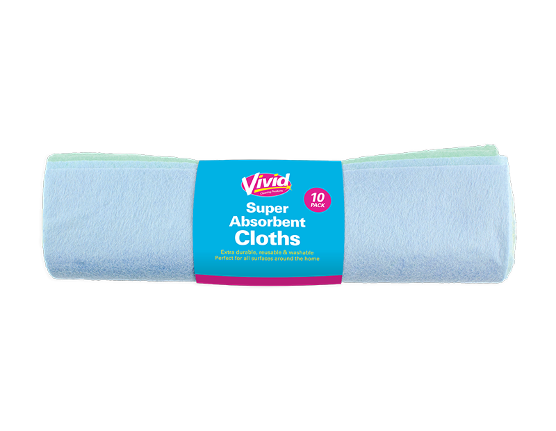 Super Absorbent Cleaning Cloths - 10 Pack Super Absorbent Cleaning Cloths - 10 Pack