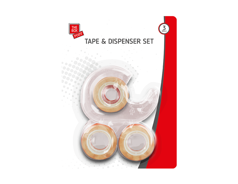 Tape Dispenser And Tape Set - 4 Piece Tape Dispenser & Tape Set - 4 Piece