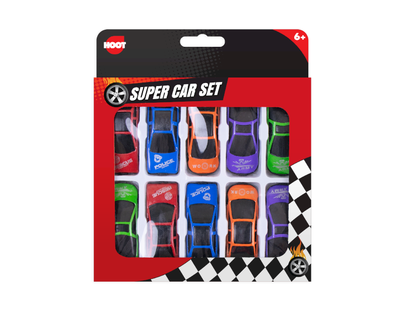 Die Cast Cars Mini Sports Cars - 10 Pack