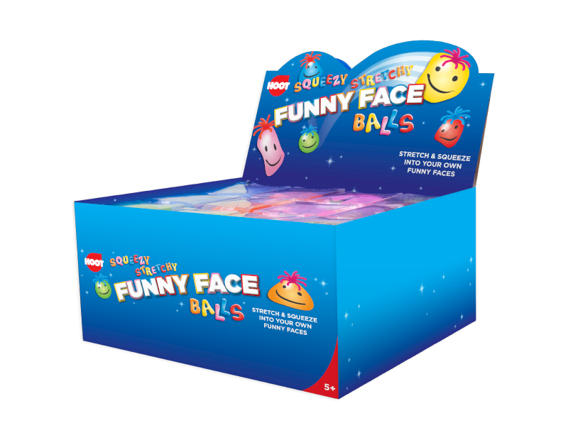 Funny Face Stretch Ball With PDQ Funny Face Stretch Ball