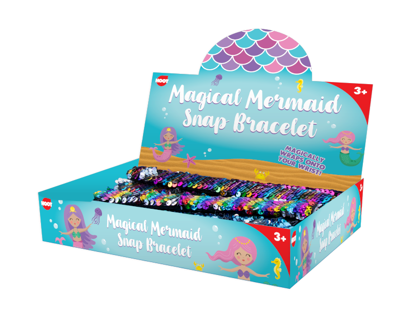 Mermaid Sequin Snap Bracelet With PDQ Mermaid Sequin Snap Bracelet With PDQ
