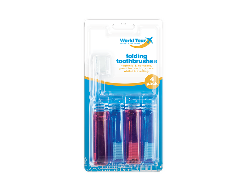 Travel Toothbrushes - 4 Pack