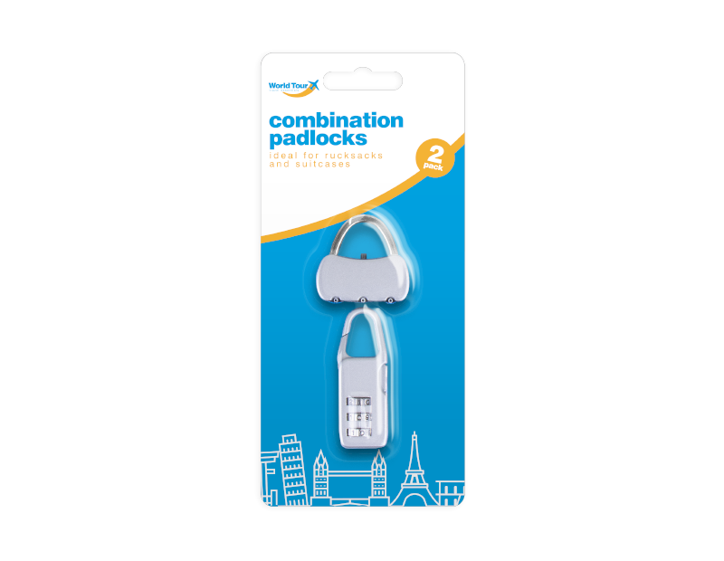 Combination Padlocks - 2 Pack
