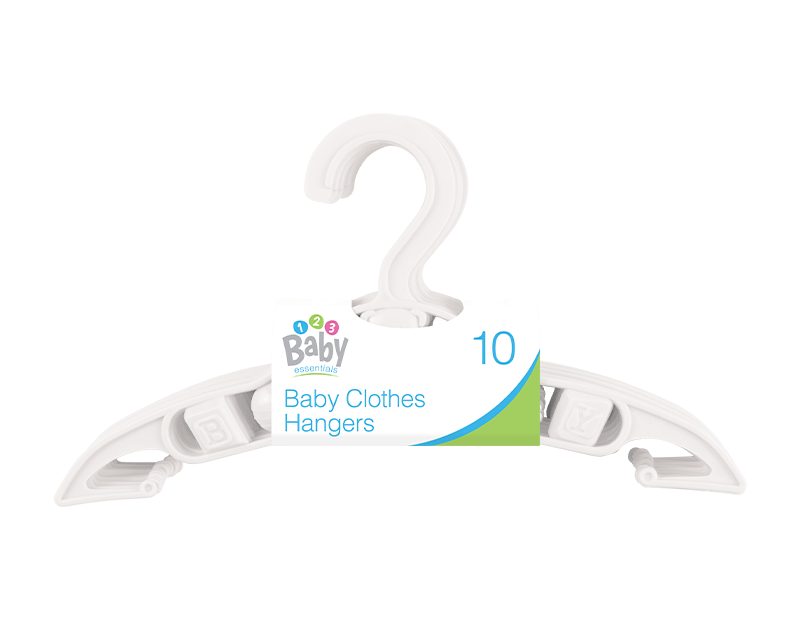 White Baby Clothes Hangers - 10 Pack White Baby Clothes Hangers - 10 Pack