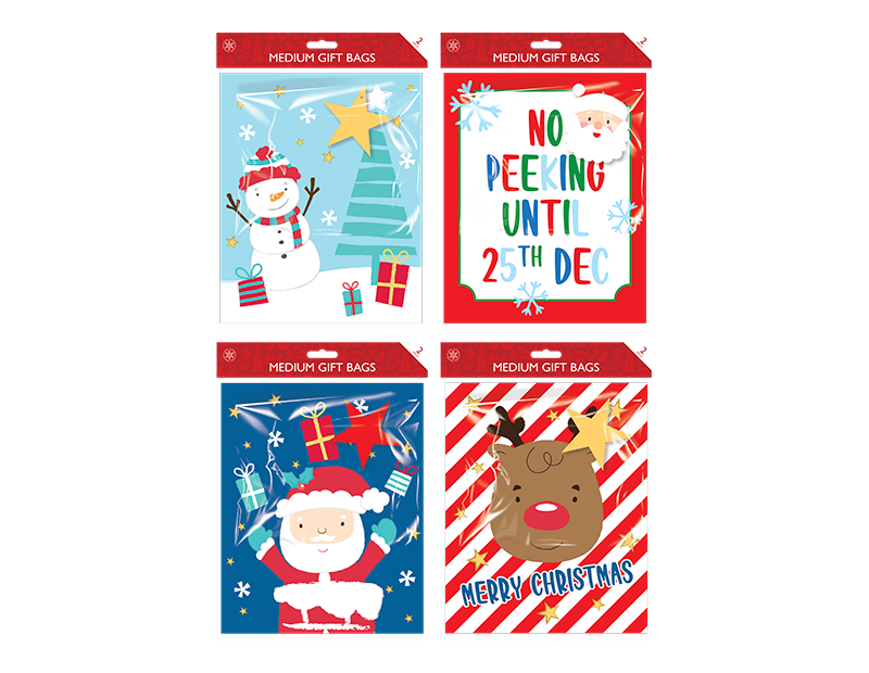 Christmas Cute Medium Gift Bags - 2 Pack Christmas Cute Medium Gift Bags - 2 Pack
