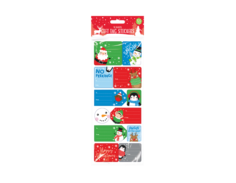Christmas Sticky Gift Tags - 120 Pack Christmas Sticky Gift Tags - 120 Pack