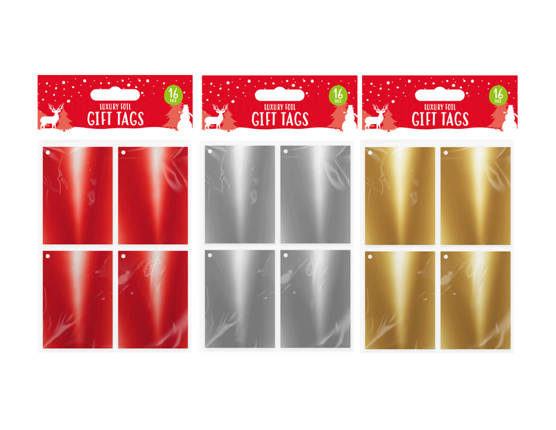 Christmas Foil Gift Tags - 16 Pack Christmas Foil Gift Tags - 16 Pack