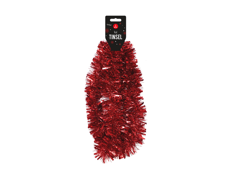 Red Christmas Tinsel 2m Red Christmas Tinsel 2m