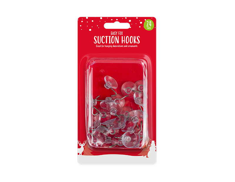 Christmas Suction Hooks - 24 Pack Christmas Suction Hooks - 24 Pack