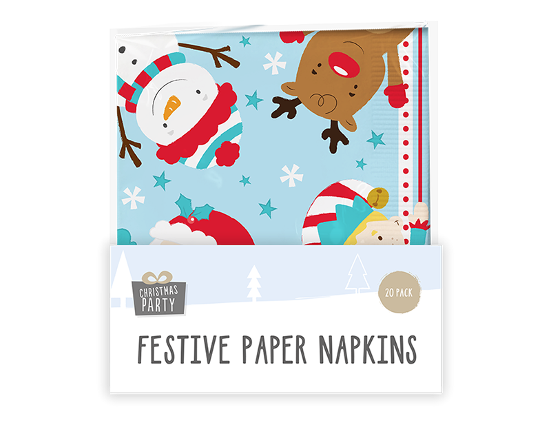 Christmas 3 Ply Napkins - 20 Pack (With PDQ) Christmas 3 Ply Napkins - 20 Pack (With PDQ)