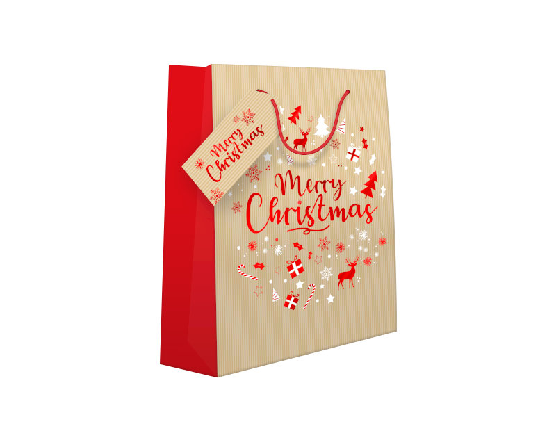Traditional Christmas Medium Large Gift Bag Traditional Christmas Medium Gift Bag