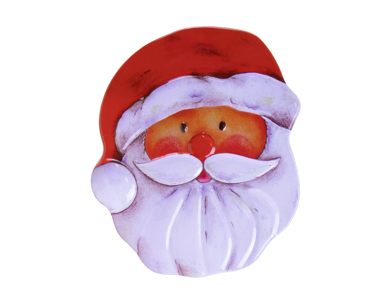 Santa Head Shaped Tin