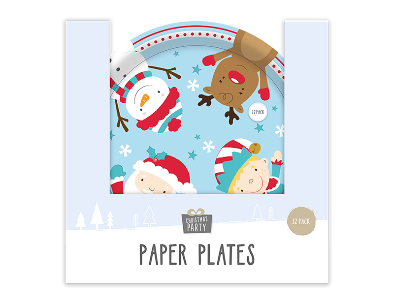 Christmas Paper Plates - 12 Pack (With PDQ) Christmas Paper Plates - 12 Pack (With PDQ)