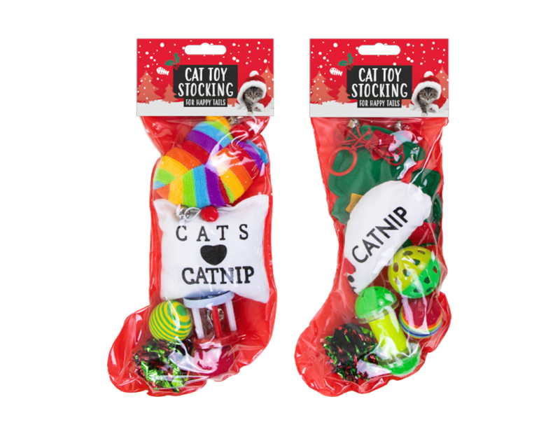 Christmas Cat Toy Stocking Christmas Cat Toy Stocking