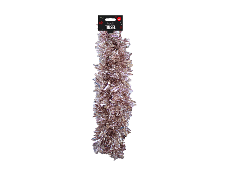 Rose Gold Tinsel 2m
