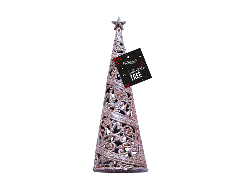 Rose Gold Christmas Tree 24cm