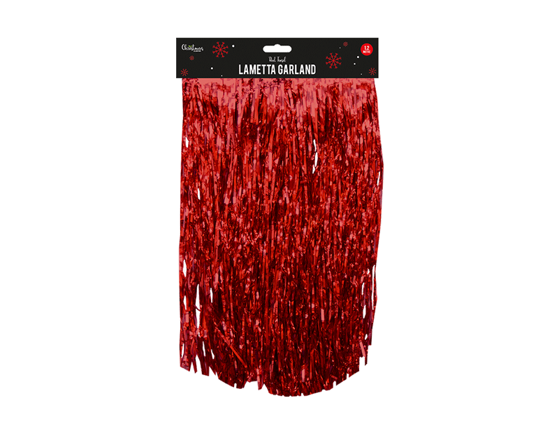 Red Lametta Garland 1.2m