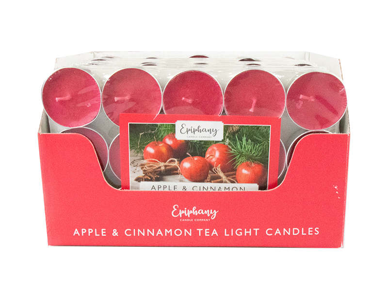 Apple & Cinnamon Tealight Candles - 15 Pack (With PDQ) Apple & Cinnamon Tealight Candles - 15 Pack (With PDQ)