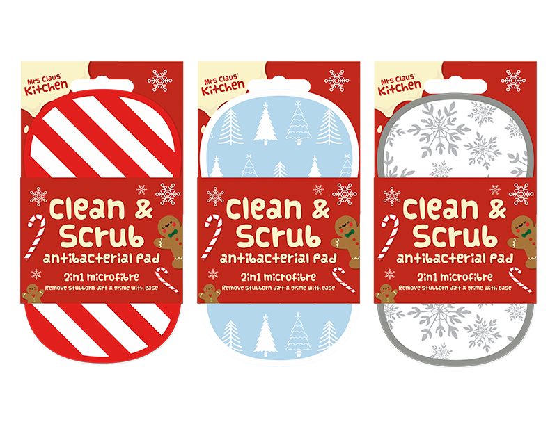 Christmas 2 in 1 Antibacterial Scrubbing Pad Christmas 2 in 1 Antibacterial Scrubbing Pad