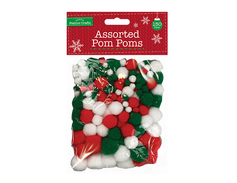 Assorted Pom-Poms 150 Pack
