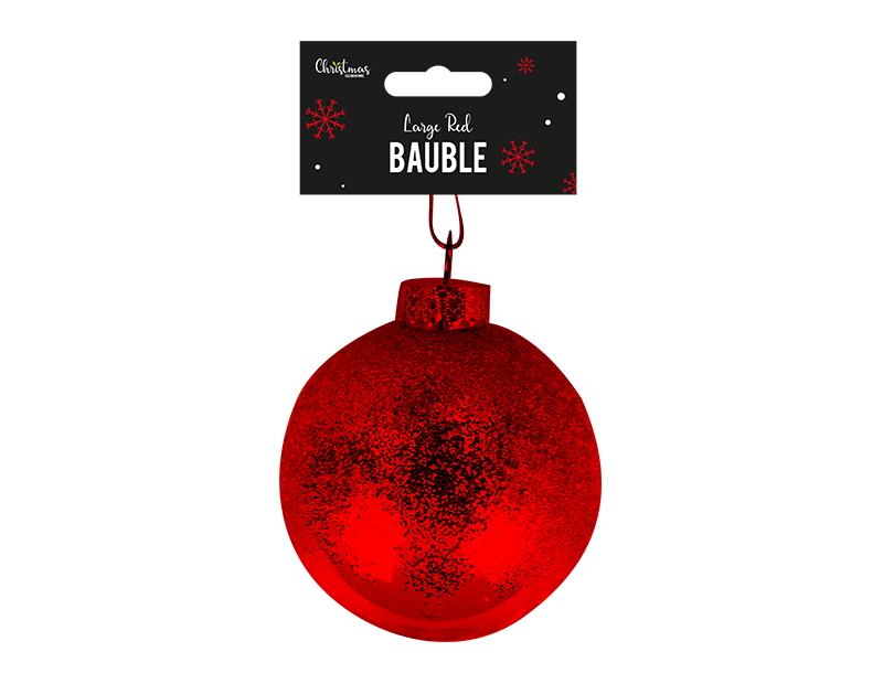Red Extra Large Bauble Dia 12cm