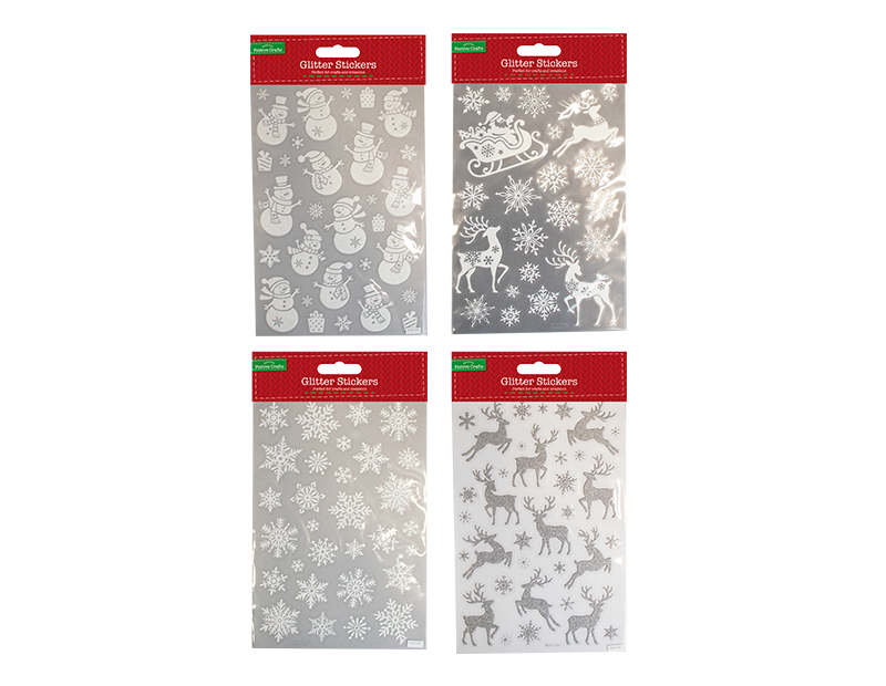 Xmas Glitter Finish Stickers Xmas Glitter Finish Stickers