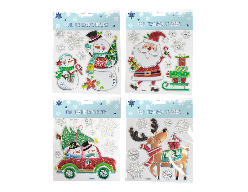 Xmas Foil Textured Wall Stickers Xmas Foil Textured Wall Stickers