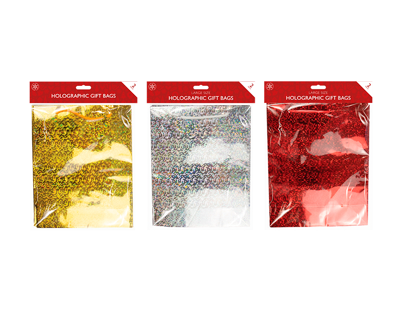 Holographic Large Gift Bags 2 Pack Holographic Large Gift Bags 2 Pack