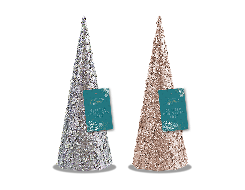Glitter/Pearl Christmas Tree Ornament 25cm Glitter/Pearl Christmas Tree Ornament 25cm
