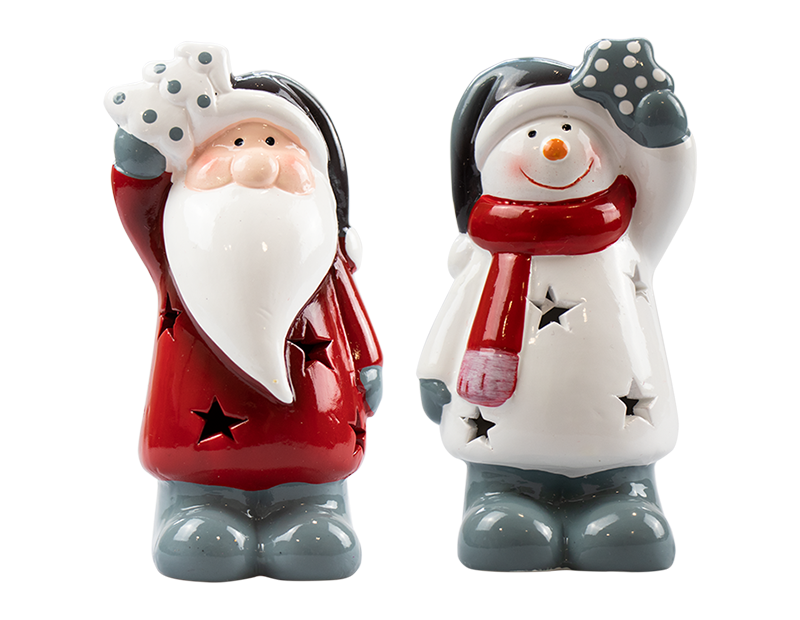 Ceramic Christmas Character LED Ornament Ceramic Christmas Character LED Ornament