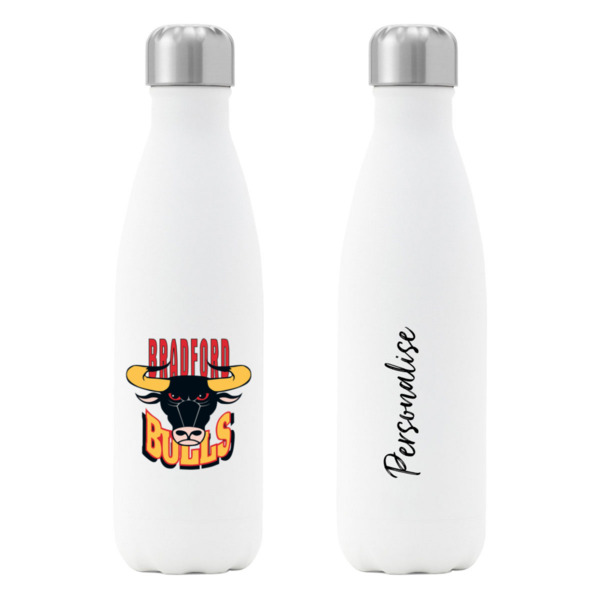 Bradford Bulls Crest Insulated Water Bottle - White