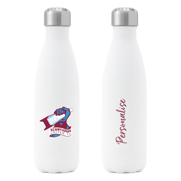 Scunthorpe United FC Crest Insulated Water Bottle - White