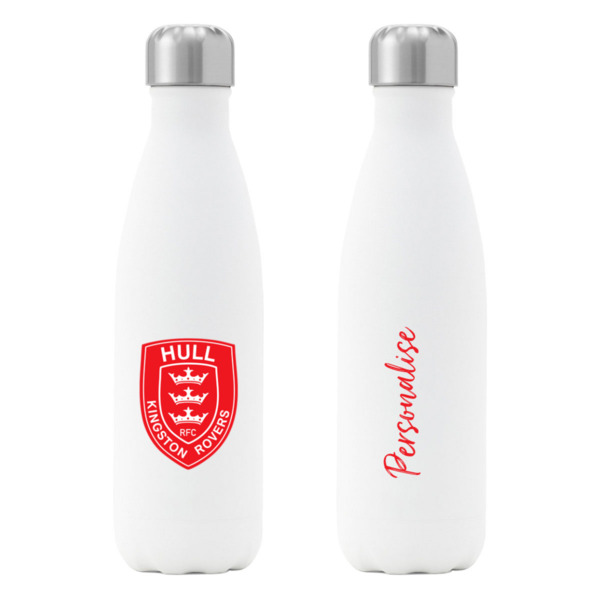 Hull Kingston Rovers Crest Insulated Water Bottle - White