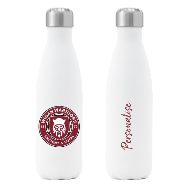 Wigan Warriors Crest Insulated Water Bottle - White