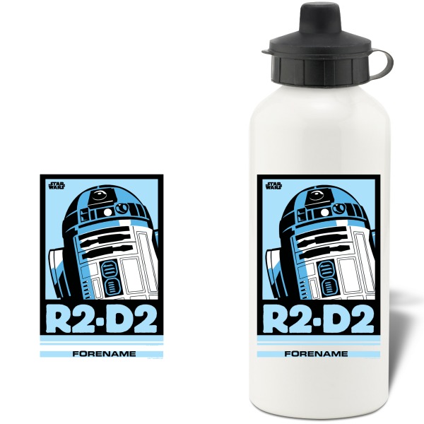Star Wars R2 D2 Pop Art Aluminium Water Bottle
