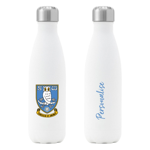 Sheffield Wednesday FC Crest Insulated Water Bottle - White