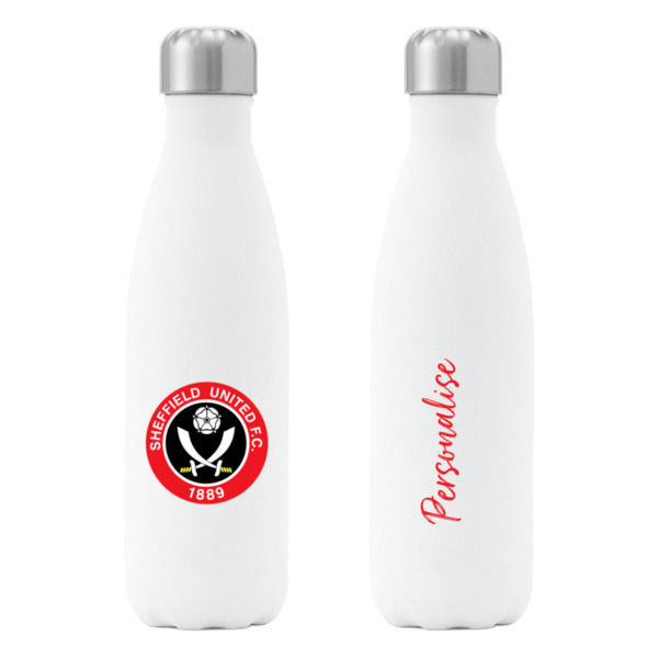 Sheffield United FC Crest Insulated Water Bottle - White