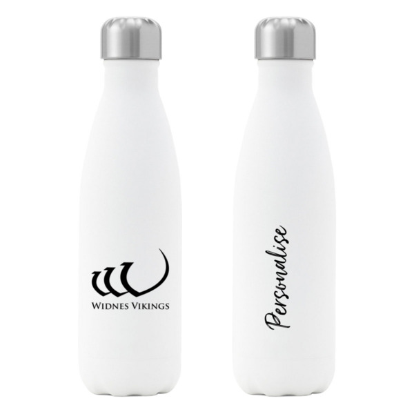 Widnes Vikings Crest Insulated Water Bottle - White