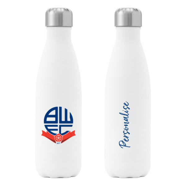 Bolton Wanderers FC Crest Insulated Water Bottle - White