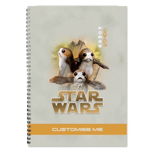 Star Wars Porg Last Jedi Spray Paint A4 Notebook
