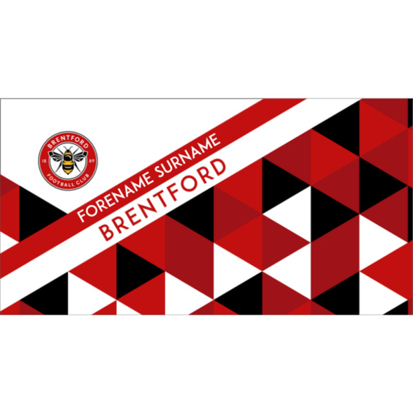 Brentford F.C Personalised Crystal Rectangle