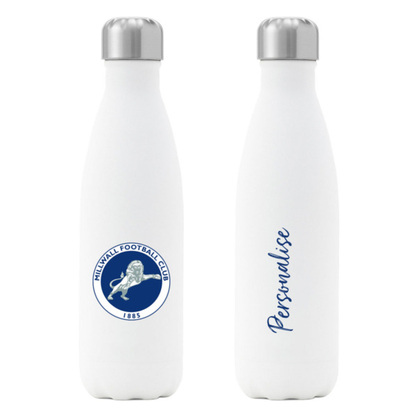 Millwall FC Crest Insulated Water Bottle - White