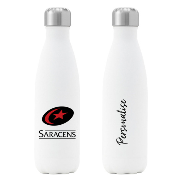 Saracens Crest Insulated Water Bottle - White