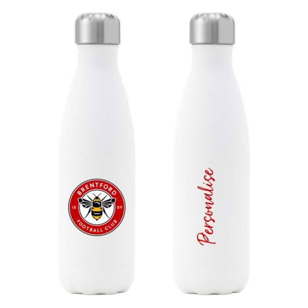 Brentford FC Crest Insulated Water Bottle - White