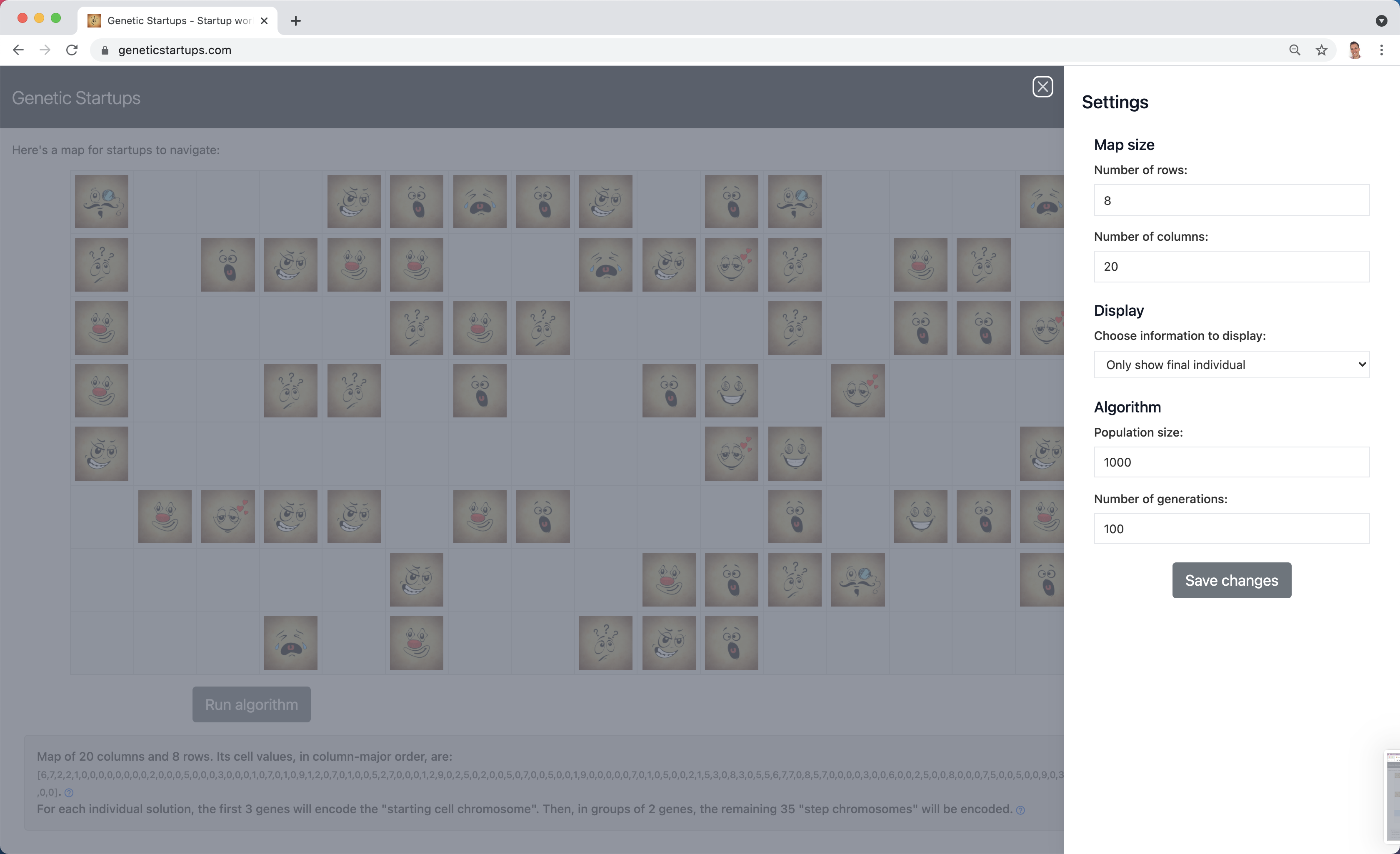 Web app settings Settings
